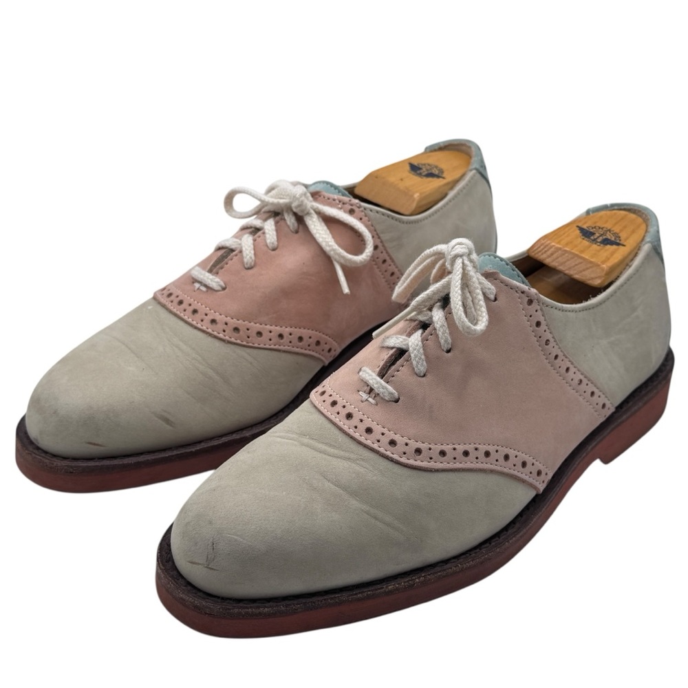 Cole Haan Men’s Grand Saddle Shoes Pastel Blue and Pink - Size 7